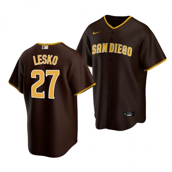 Dylan Lesko San Diego Padres 2022 MLB Draft Jersey Brown Road Replica