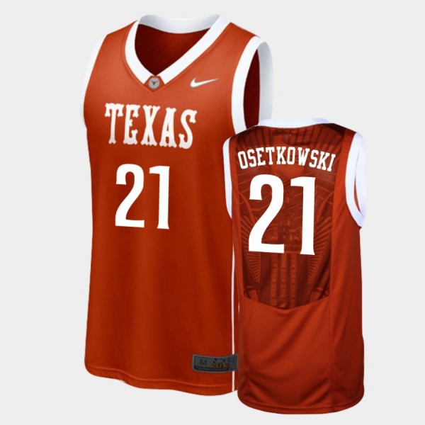 Texas Longhorns Dylan Osetkowski Burnt Orange Replica College Basketball Jersey