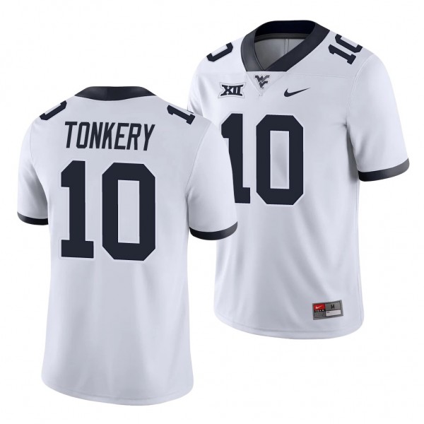 West Virginia Mountaineers Dylan Tonkery White Game Men's College Football Jersey