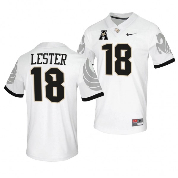UCF Knights Dyllon Lester #18 White College Footba...