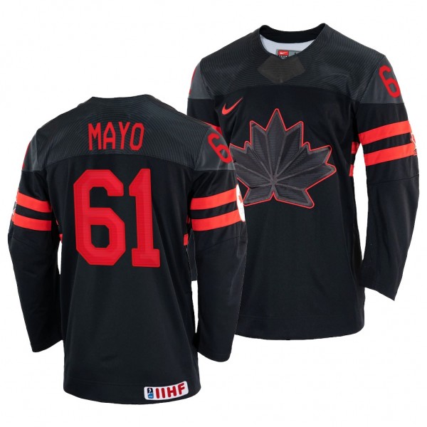 Canada Hockey Dysin Mayo #61 Black Replica Jersey ...