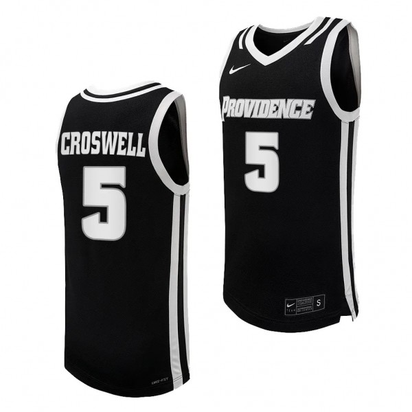 Providence Friars Ed Croswell Replica Basketball uniform Black #5 Jersey
