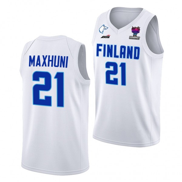 FIBA EuroBasket 2022 Finland Edon Maxhuni Home Whi...