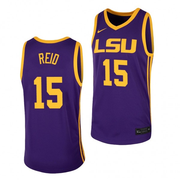 Efton Reid LSU Tigers 2022 College Basketball Jersey - Purple
