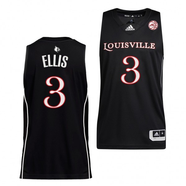 Louisville Cardinals El Ellis #3 Black College Bas...