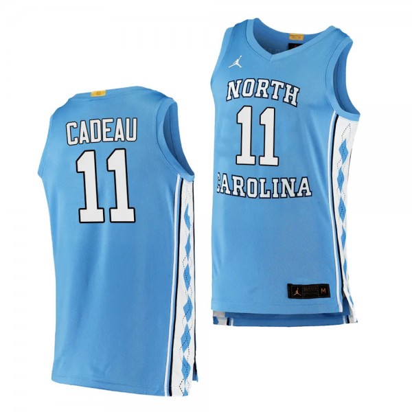 UNC Tar Heels Elliot Cadeau College Basketball uniform Blue #11 Jersey