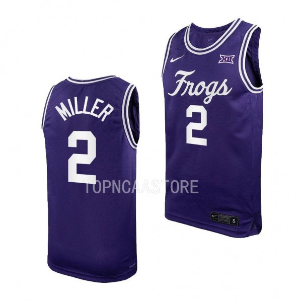 Emanuel Miller TCU Horned Frogs #2 Purple NCAA Bas...