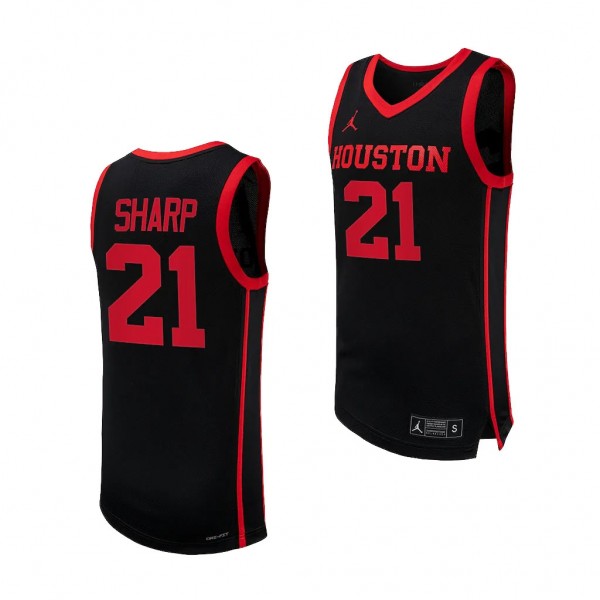 Houston Cougars Emanuel Sharp Replica Basketball uniform Black #21 Jersey