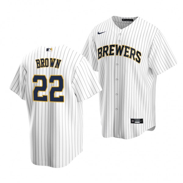 Eric Brown Milwaukee Brewers 2022 MLB Draft Jersey White Home Replica