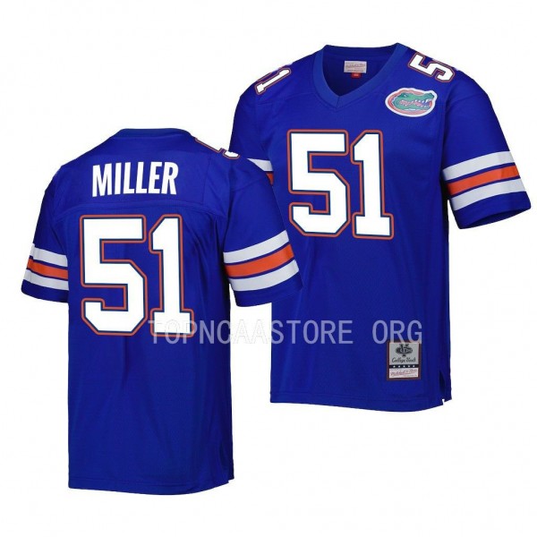 Florida Gators #51 Ventrell Miller Legacy Football Royal Jersey Men's