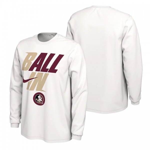 Florida State Seminoles Nike Ball In Bench T-Shirt White