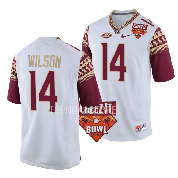 Florida State Seminoles Johnny Wilson 2022 Cheez-It Bowl White College Football Jersey