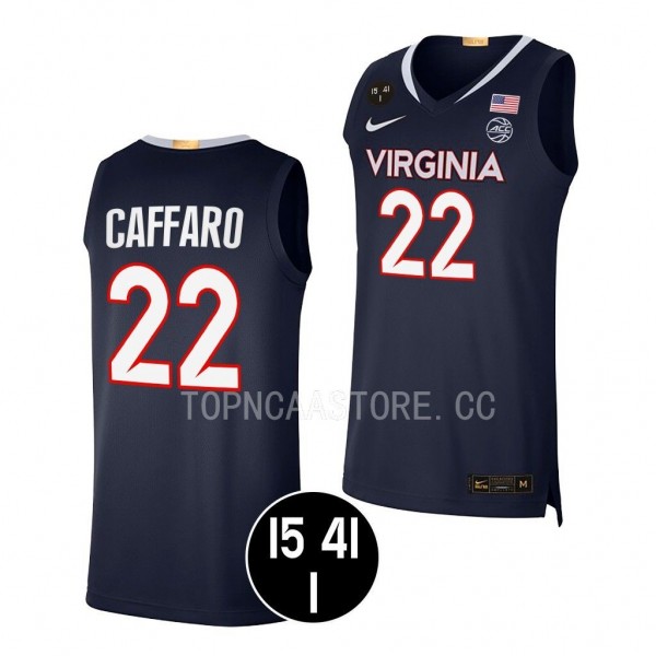 Virginia Cavaliers Francisco Caffaro Navy #22 UVA ...