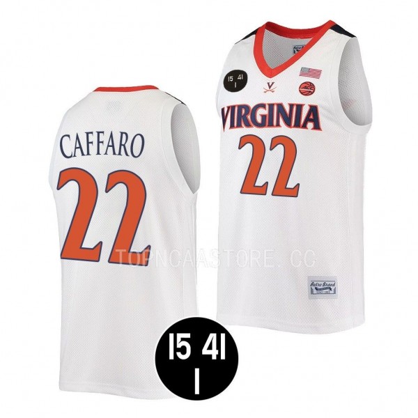 Virginia Cavaliers Francisco Caffaro White #22 UVA...