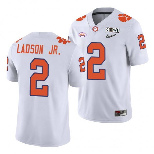 Clemson Tigers Frank Ladson Jr. White 2020 College Football Men's Playoff Game Jersey
