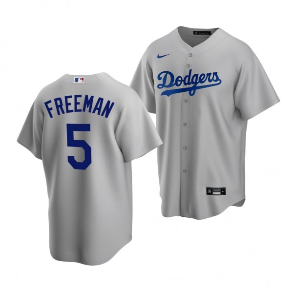 Los Angeles Dodgers Freddie Freeman Replica Gray #...
