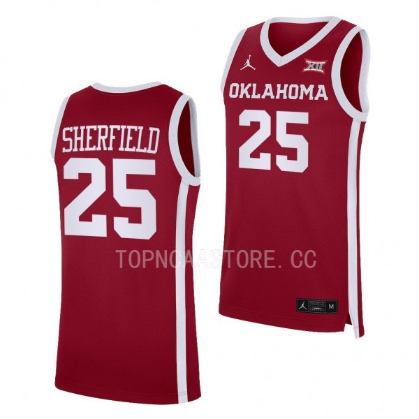 Grant Sherfield #25 Oklahoma Sooners Away Basketba...