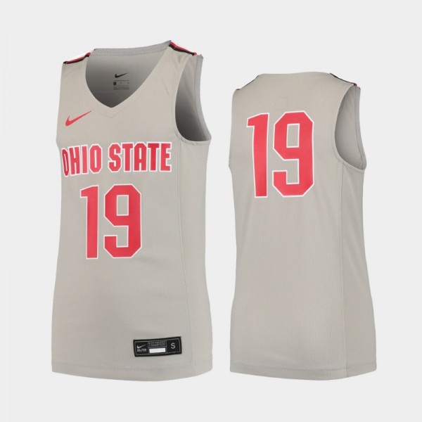 Ohio State Buckeyes Ohio State Buckeyes Gray 2019-20 Replica College Basketball Jersey