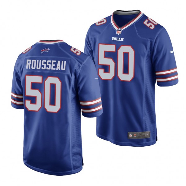 Gregory Rousseau Buffalo Bills 2021 NFL Draft Game Royal Jersey Men's