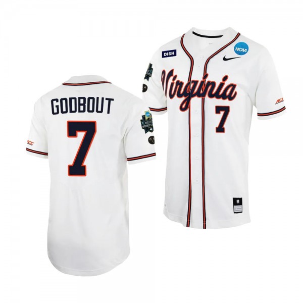 Henry Godbout Virginia Cavaliers #7 White 2023 Col...