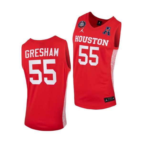 Houston Cougars Brison Gresham 2021 March Madness Final Four Scarlet Home Jersey