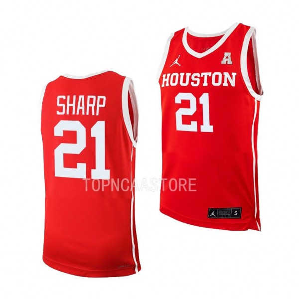 Emanuel Sharp Houston Cougars Red 2022-23 NCAA Bas...