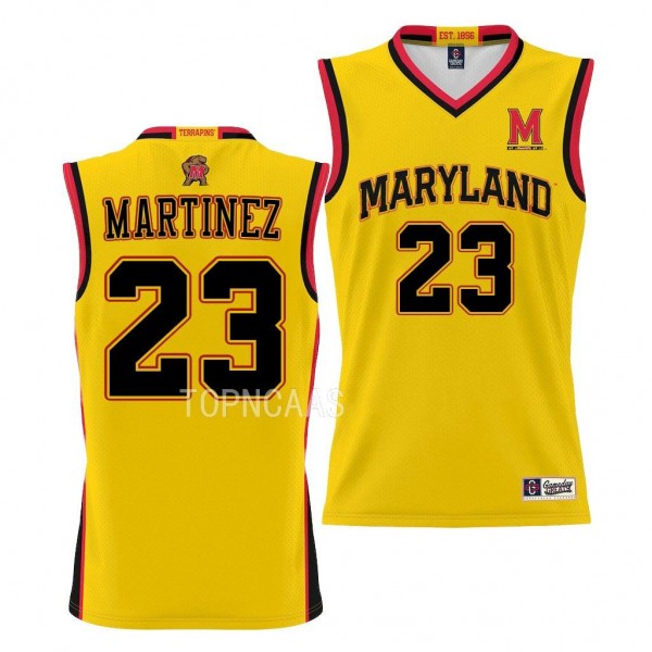 Ian Martinez Maryland Terrapins #23 Gold NIL Pick-A-Player Jersey Basketball