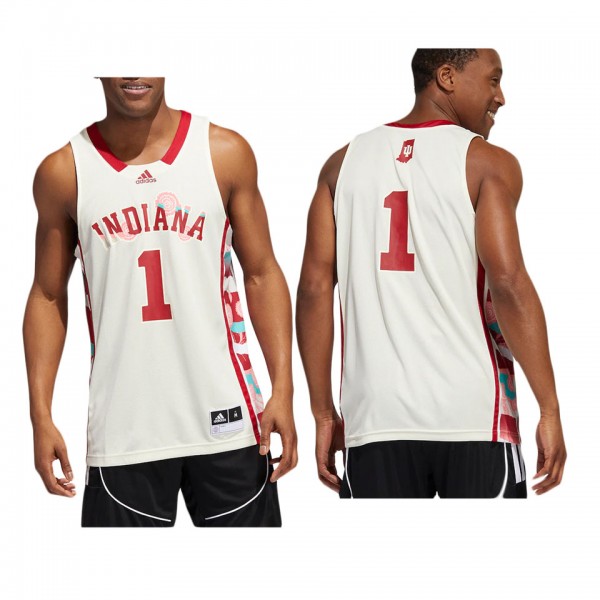 Indiana Hoosiers adidas Honoring Black Excellence Replica Basketball Jersey Cream