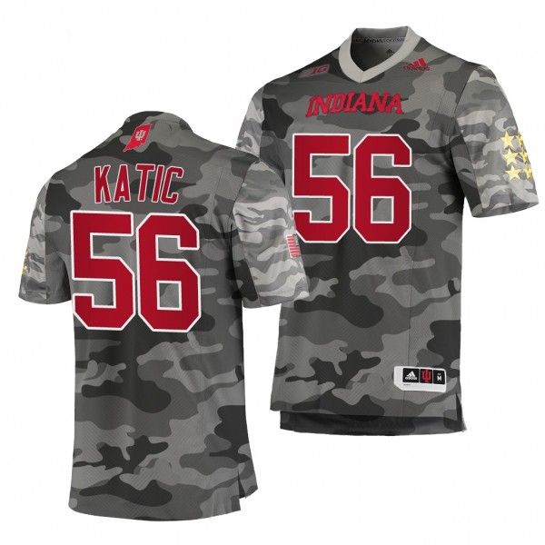Indiana Hoosiers Mike Katic Gray College Football Salute To Service Jersey