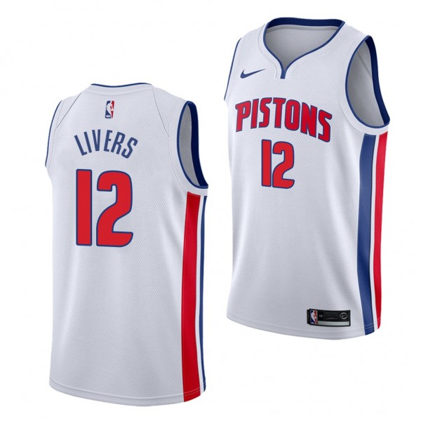 Isaiah Livers Detroit Pistons 2021 NBA Draft White...