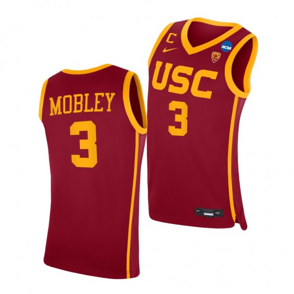 USC Trojans Isaiah Mobley Cardinal 2021 March Madness Sweet 16 PAC-12 Jersey