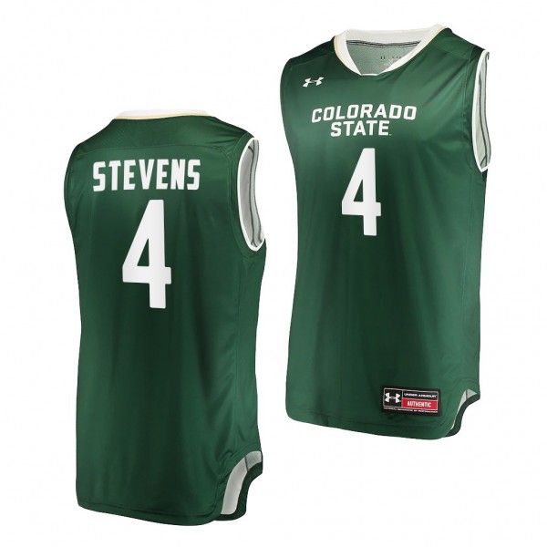 Isaiah Stevens #4 Colorado State Rams 2021-22 College Basketball Green Jersey