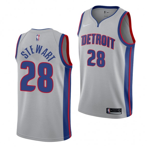 Isaiah Stewart Detroit Pistons 2020 NBA Draft Gray Jersey 2020-21 Statement