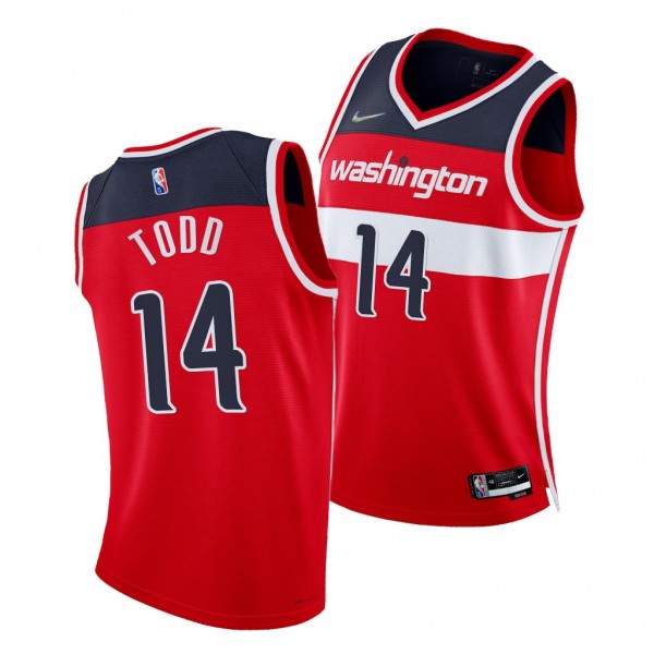 2021 NBA Draft Isaiah Todd #14 Wizards 75th Diamond Anniversary Red Jersey Icon Edition