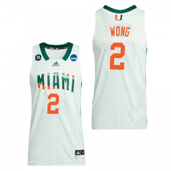 Isaiah Wong Miami Hurricanes White College Men's Basketball Final Four Jersey