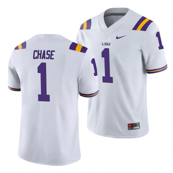 LSU Tigers Ja'Marr Chase White College Football Me...