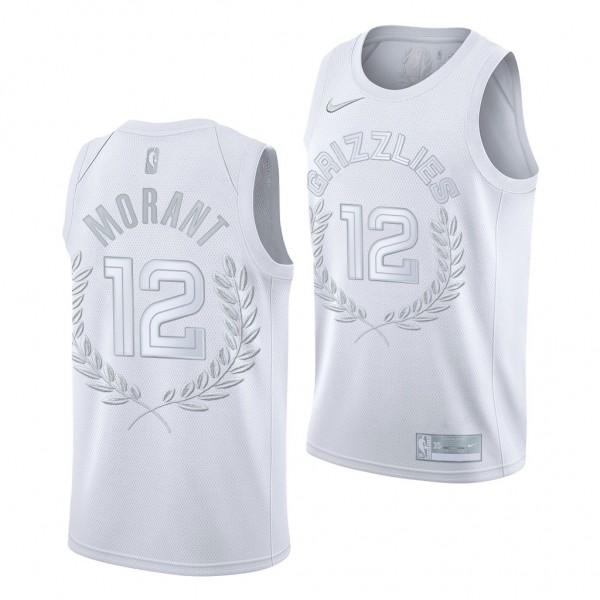 Ja Morant #12 Grizzlies Rookie of the Year White J...