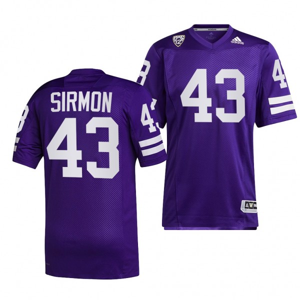 Washington Huskies Jackson Sirmon #43 Purple 91 Th...
