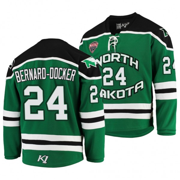 Jacob Bernard-Docker North Dakota Fighting Hawks Replica Green College Hockey NCHC Jersey