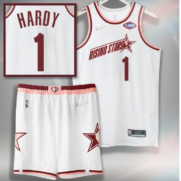 Jaden Hardy 2022 NBA Rising Stars NBA-G #1 White T...