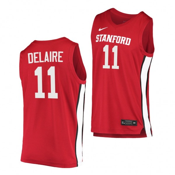 Stanford Cardinal Jaiden Delaire Red 2020-21 College Basketball Men Jersey