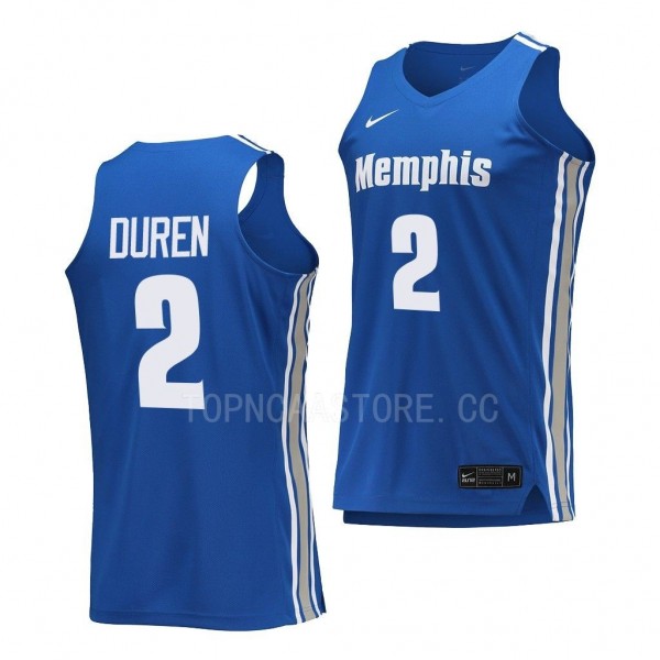 Memphis Tigers Jalen Duren Royal #2 Replica Jersey College Basketball