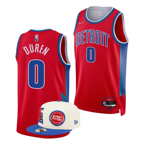 2022 NBA Draft Jalen Duren Pistons Red Jersey City...