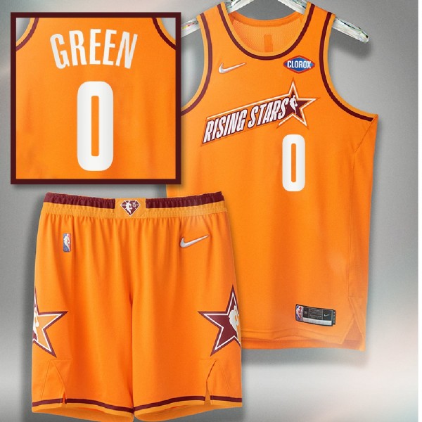 Jalen Green 2022 NBA Rising Stars Rockets #0 Orang...
