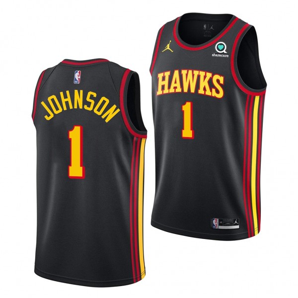 Jalen Johnson Atlanta Hawks 2021 NBA Draft Black J...