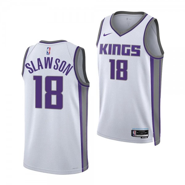 2023 NBA Draft Jalen Slawson #18 Kings White Assoc...