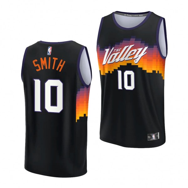Jalen Smith #10 Suns NBA75th City Edition Black Je...