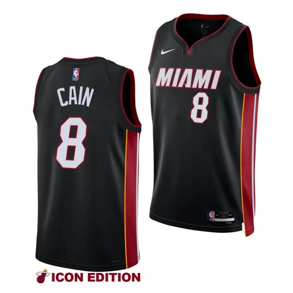 Heat Jamal Cain Black #8 Icon Edition Jersey 2022-...
