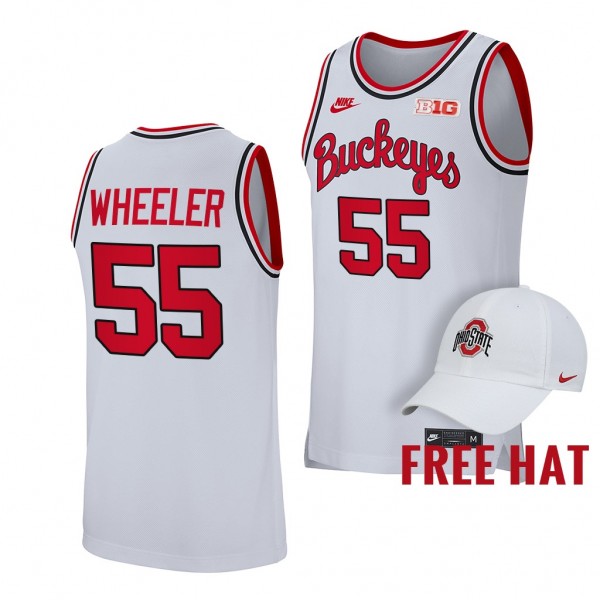 Jamari Wheeler Ohio State Buckeyes 2021-22 College Basketball Wheeler Retro Jersey Free Hat