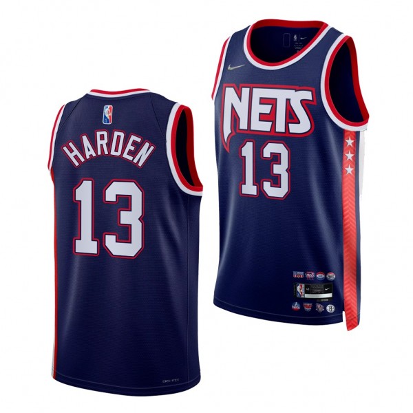 Brooklyn Nets James Harden #13 Blue City Edition J...